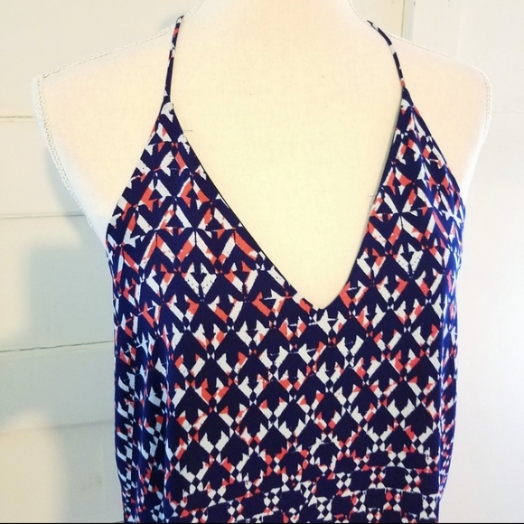 Gorgeous Red white & Blue Geometric Sundress - Picture 3 of 7